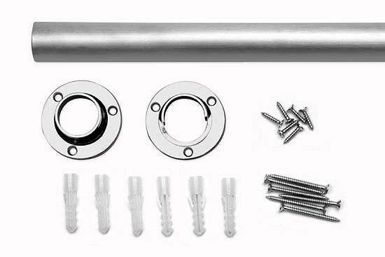 Closet Organizer Hanger Rods With Flanges