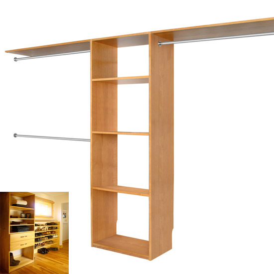 Walk In Closet Organizer System MAPLE SPICE